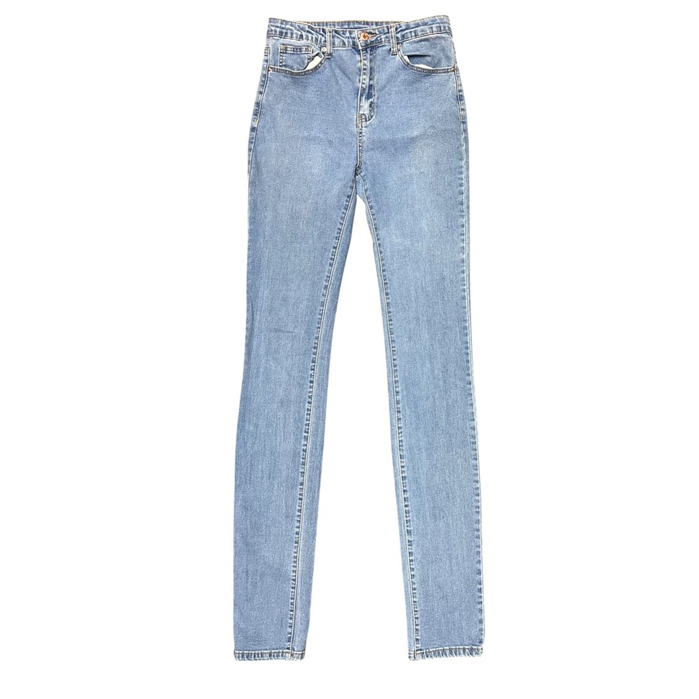 SHEIN light wash high rise skinny jeans